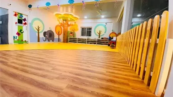 A bright, open space to explore helps new children feel at home.